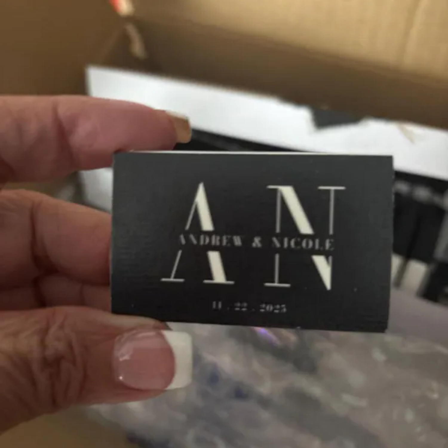 Wedding Supply Bulk - Scatole di fiammiferi personalizzate con lamina