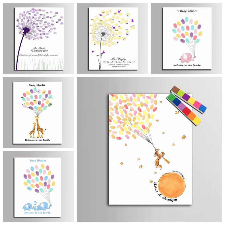 Personalized Guest Book - Libro degli ospiti con impronta digitale