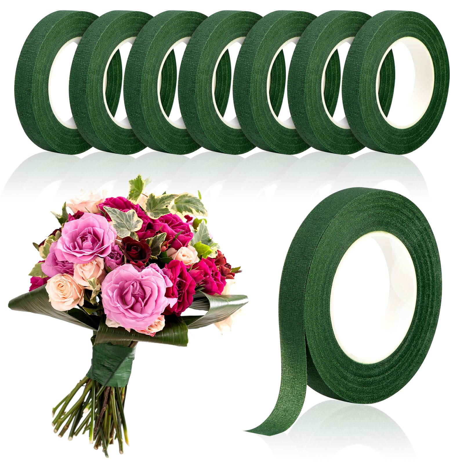Wedding Decoration Supply - Nastro Floreale Verde da 20 Iarde,