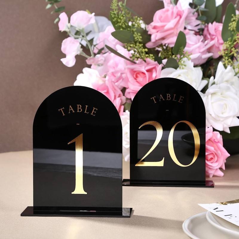 Table Number Gold - Numeri da tavola in acrilico ad