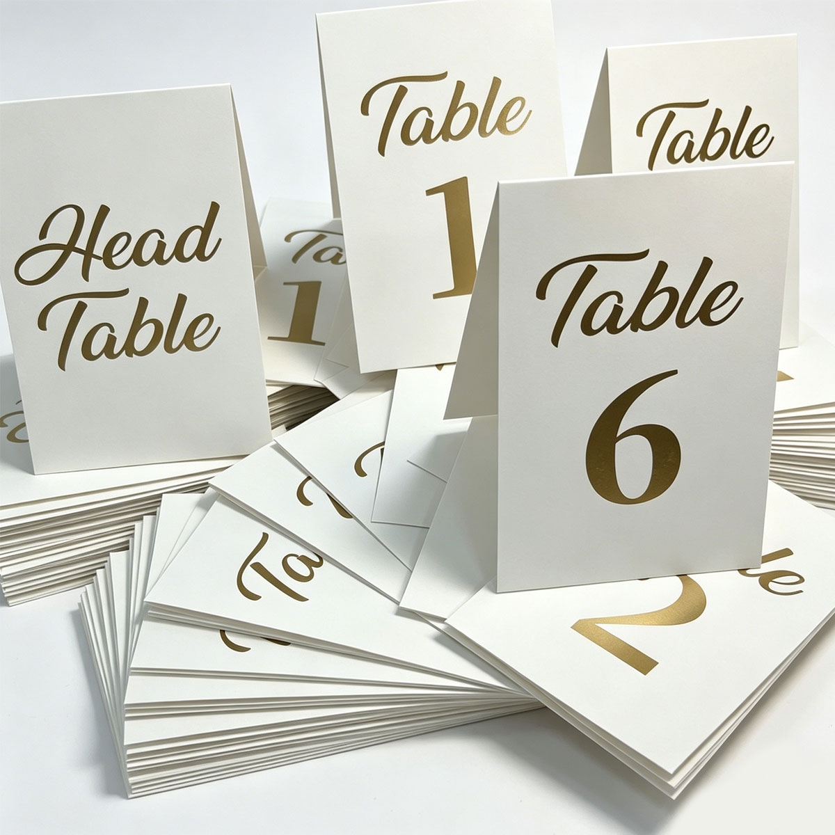 Table Number Gold - Set di 1 cartellino numerato per