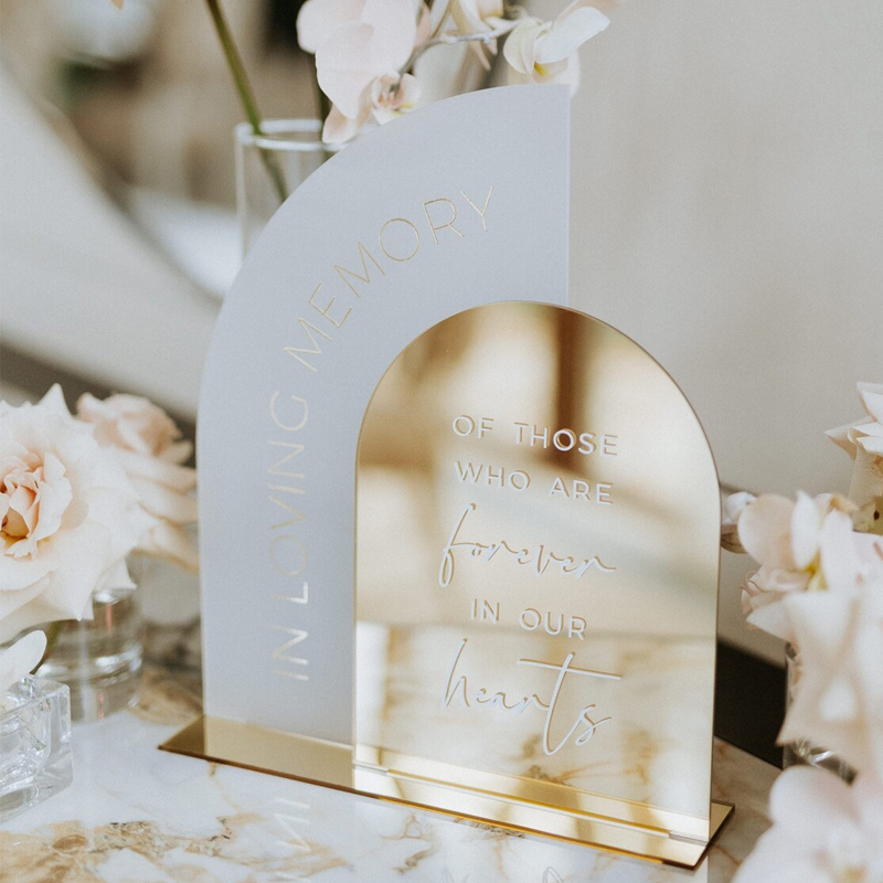 In Loving Memory Sign,Gold Mir - Table Number Gold recensione e prezzo
