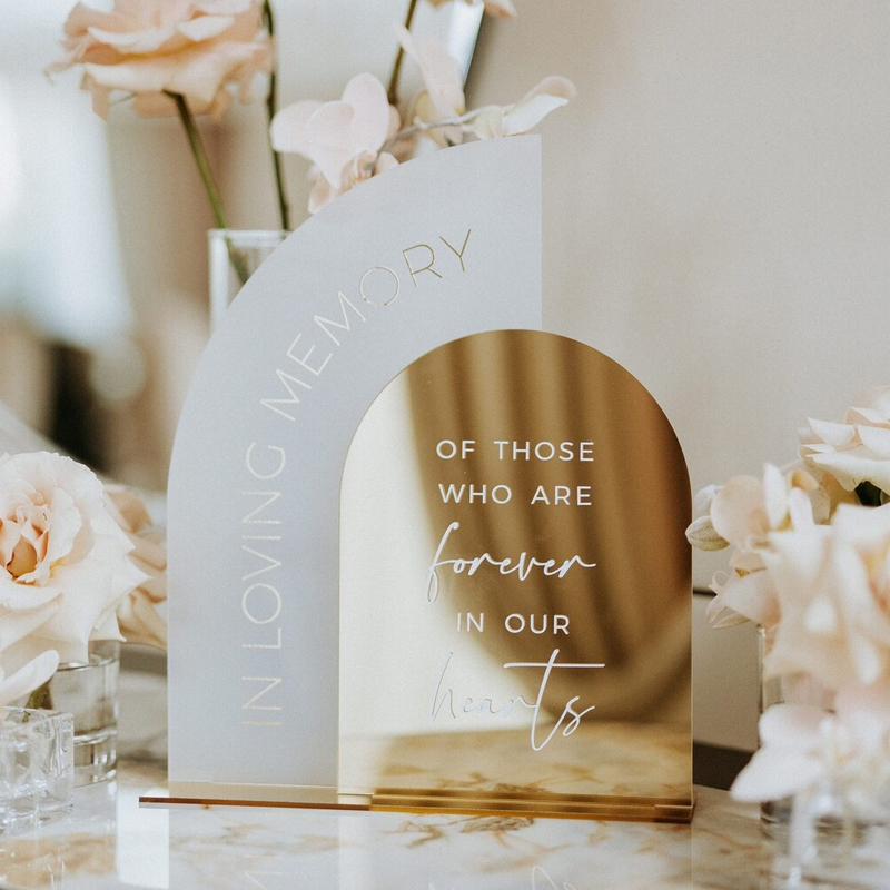In Loving Memory Sign,Gold Mir - Table Number Gold recensione e prezzo