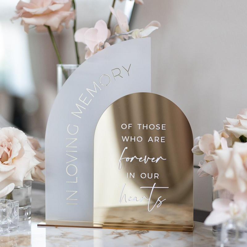 In Loving Memory Sign,Gold Mir - Table Number Gold recensione e prezzo