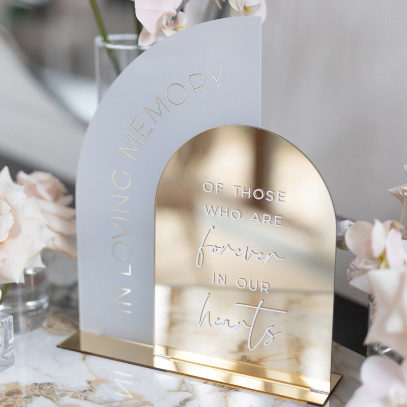 In Loving Memory Sign,Gold Mir - Table Number Gold recensione e prezzo