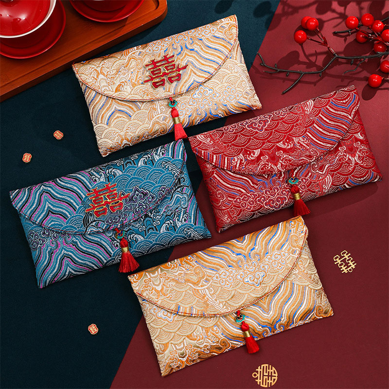 2 pezzi di tessuto ricamato in - Wedding Envelopes recensione e prezzo