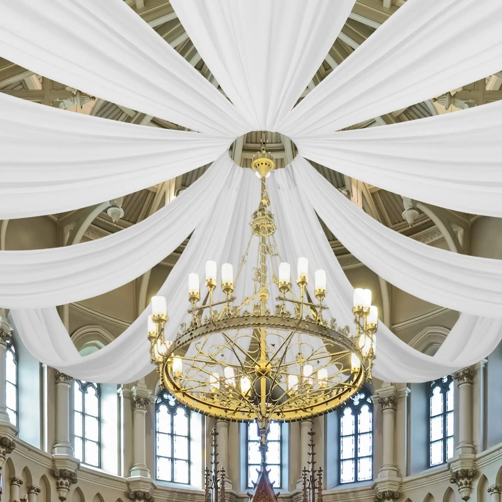 Abito da sposa bianco Tende da - Wedding Backdrop Curtain recensione e prezzo