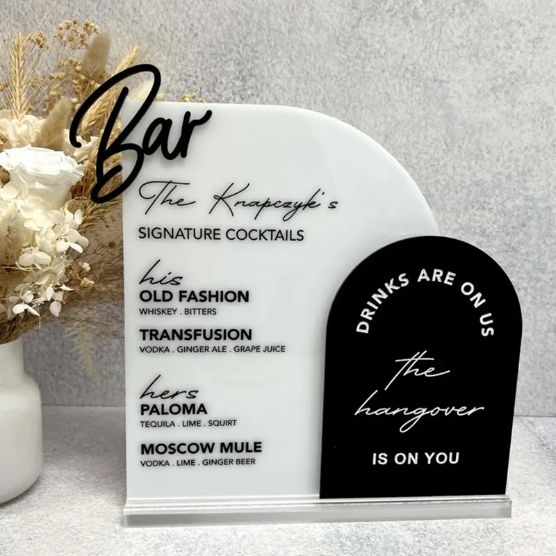 Menu da bar personalizzato con - Table Number Gold recensione e prezzo
