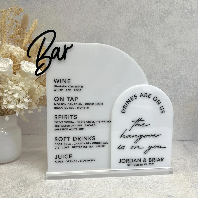 Menu da bar personalizzato con - Table Number Gold recensione e prezzo