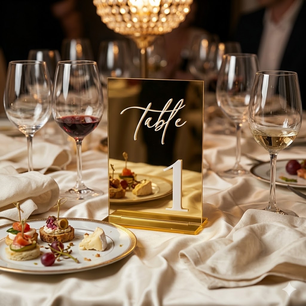 Numeri da Tavolo in Acrilico D - Table Number Gold recensione e prezzo