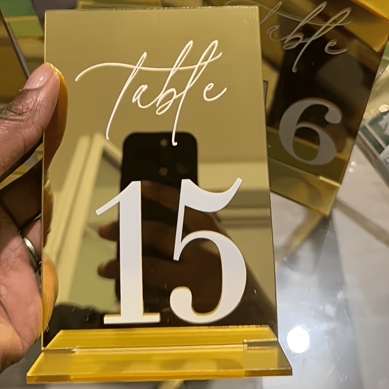 Numeri da Tavolo in Acrilico D - Table Number Gold recensione e prezzo