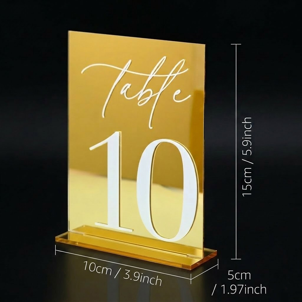 Numeri da Tavolo in Acrilico D - Table Number Gold recensione e prezzo