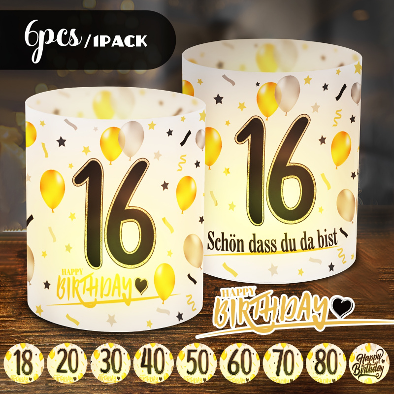 6 pz. Paralumi per lampada da  - Table Number Gold recensione e prezzo